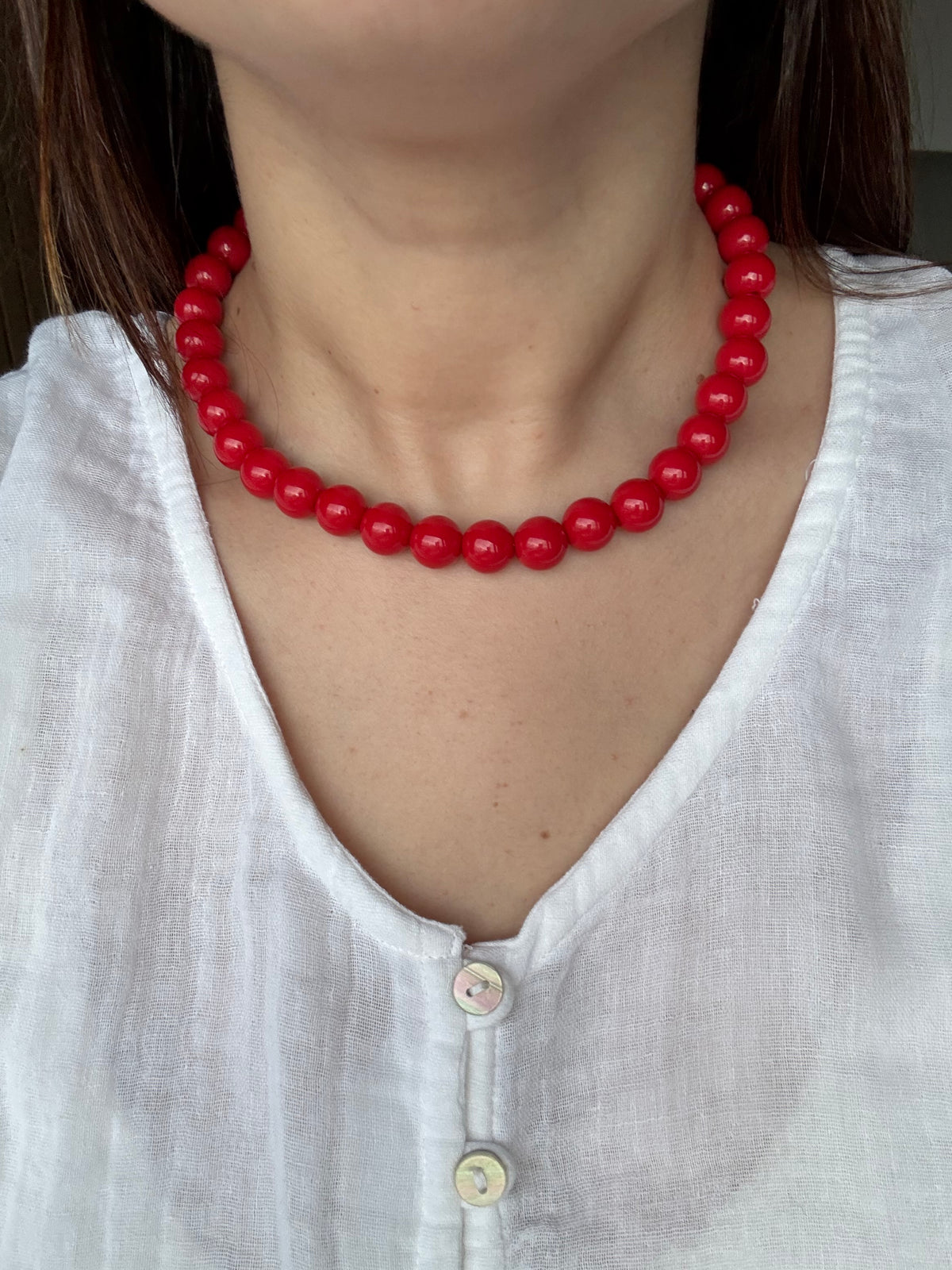 Collar summer rojo