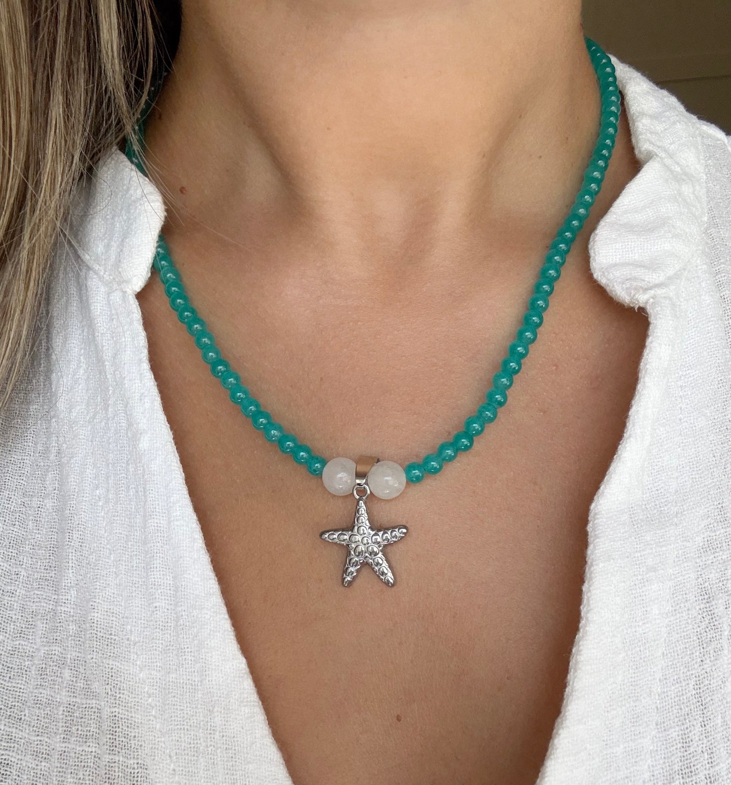 Collar estrella acero