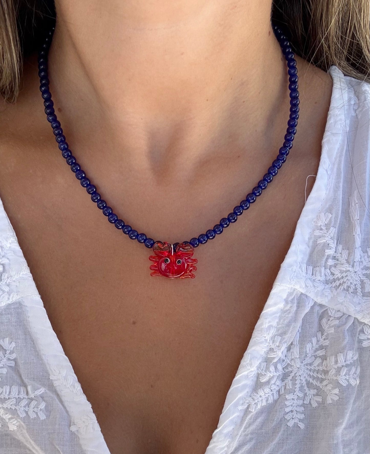 Collar cangrejo vidrio