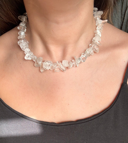 Collar piedras XL transparentes