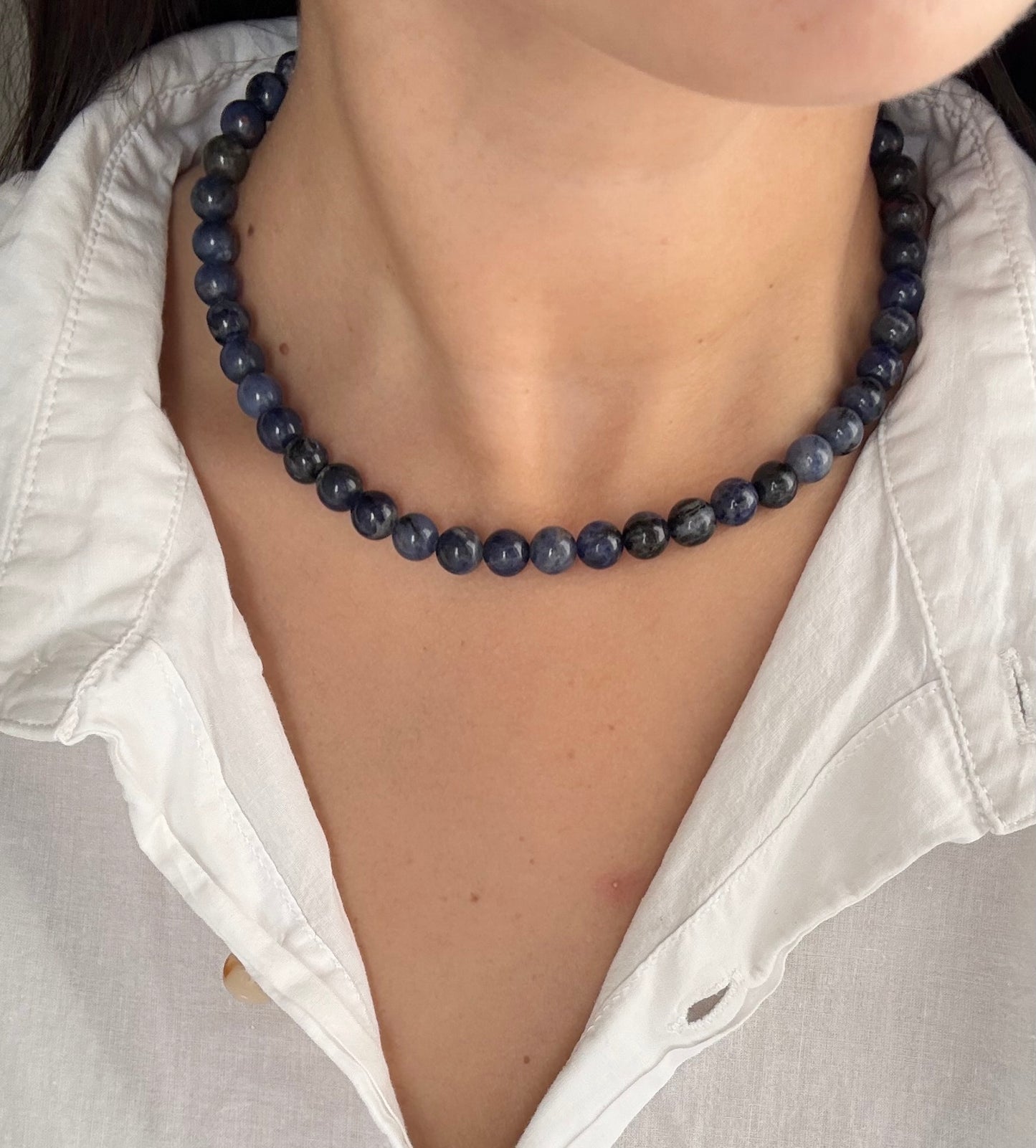 Collar piedras azul