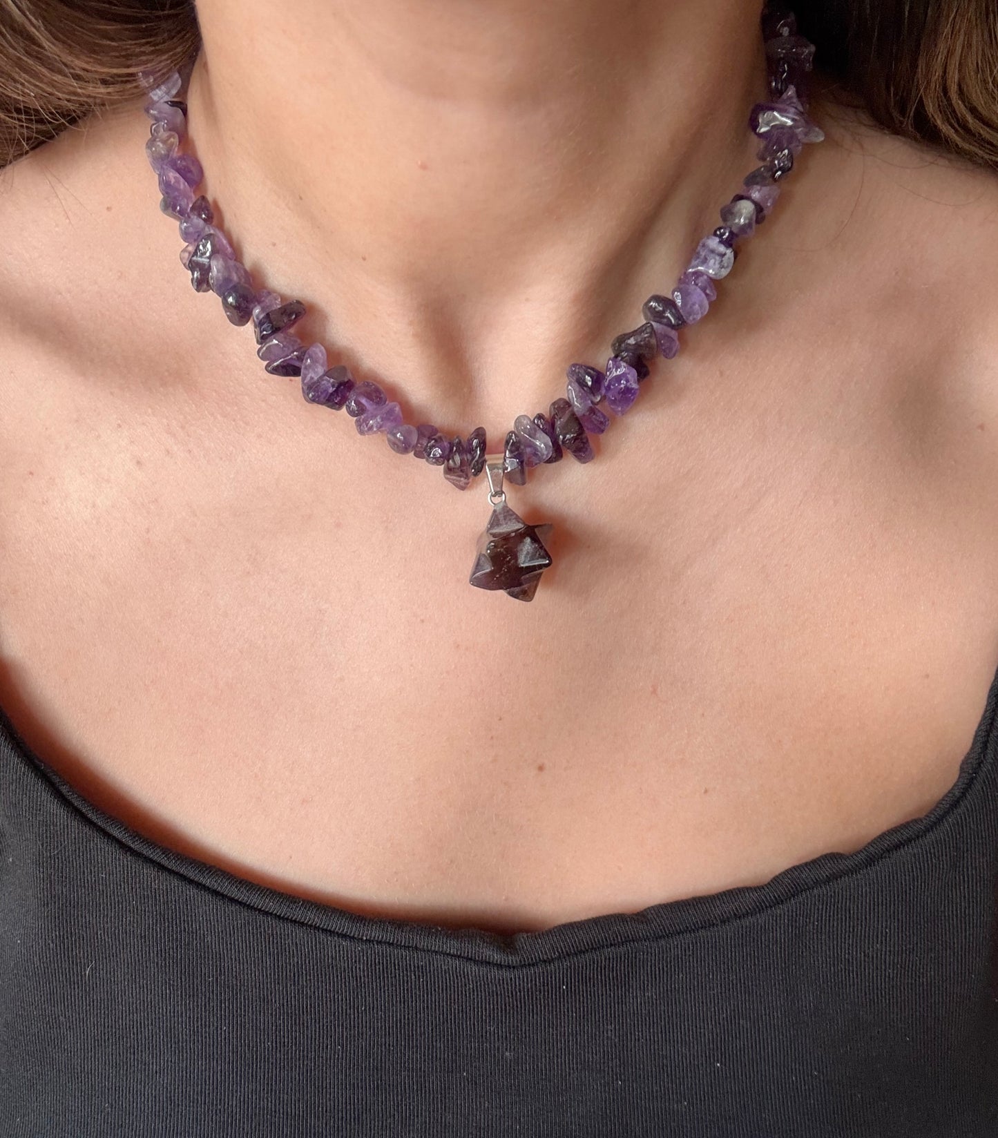 Collar piedras con dije estrella