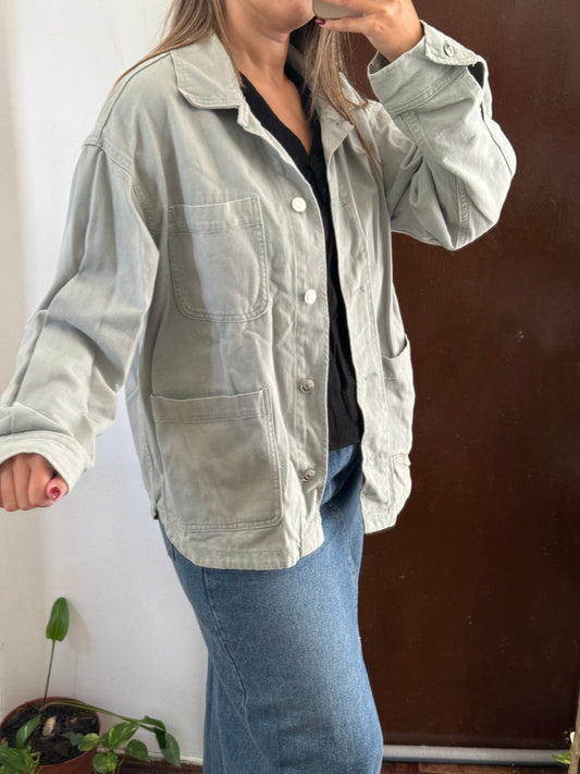 Campera jean verde H&M talle S