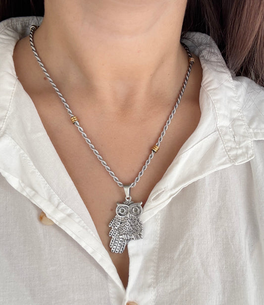 Cadena búho acero