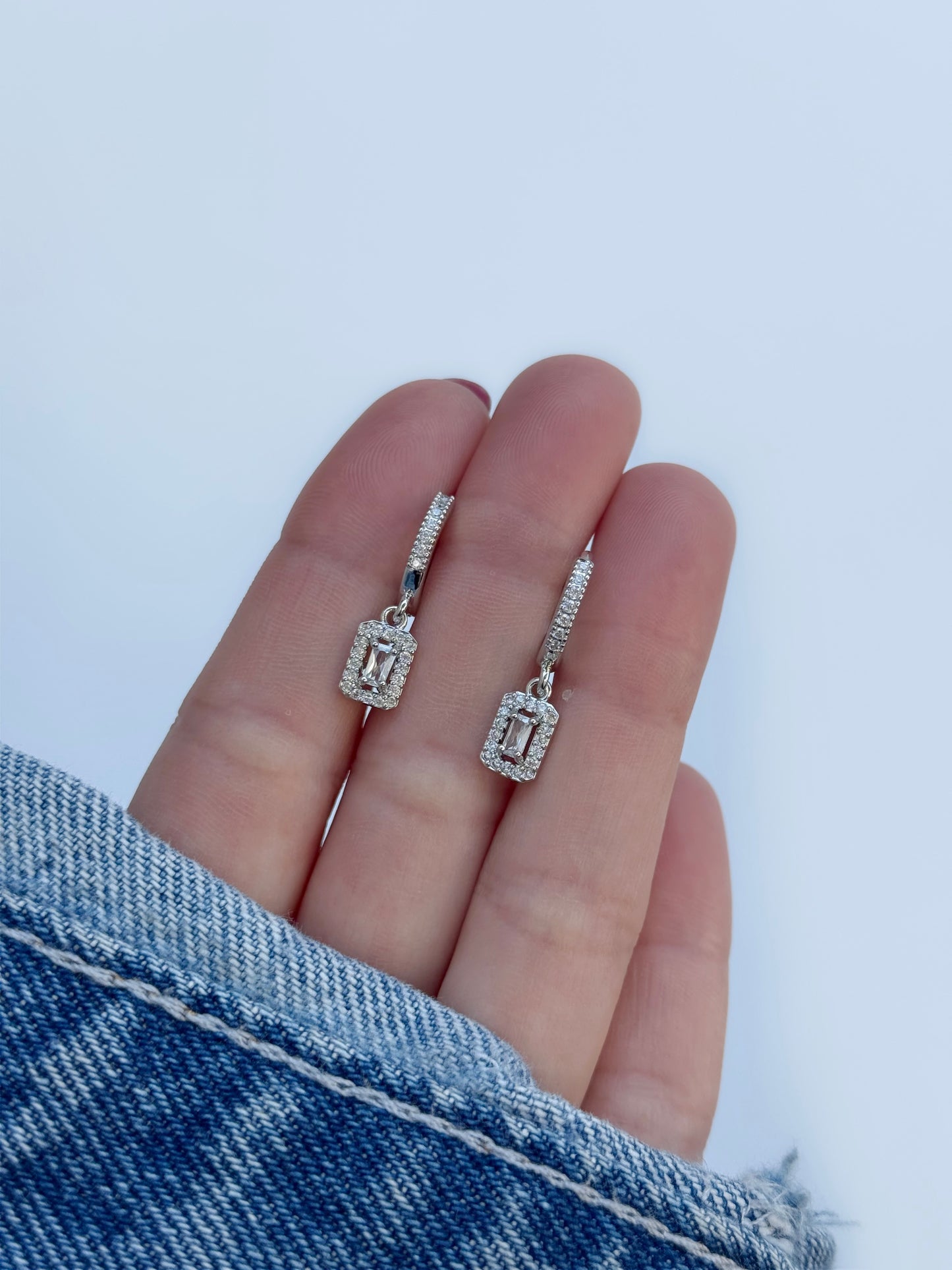 Aritos strass acero