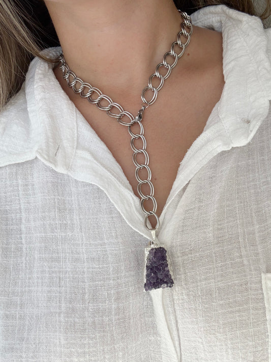 Collar piedra amatista