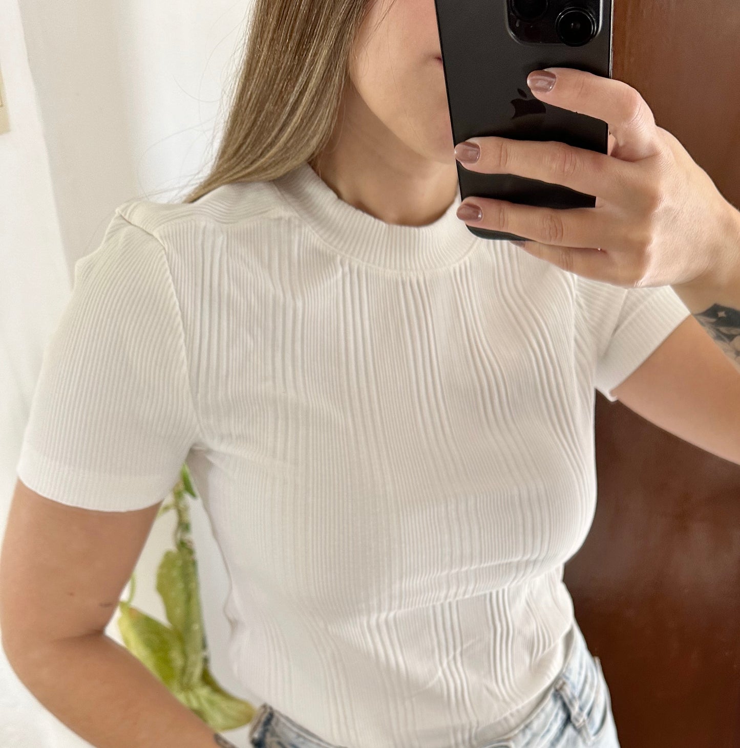 Top manga corta Zara talle M