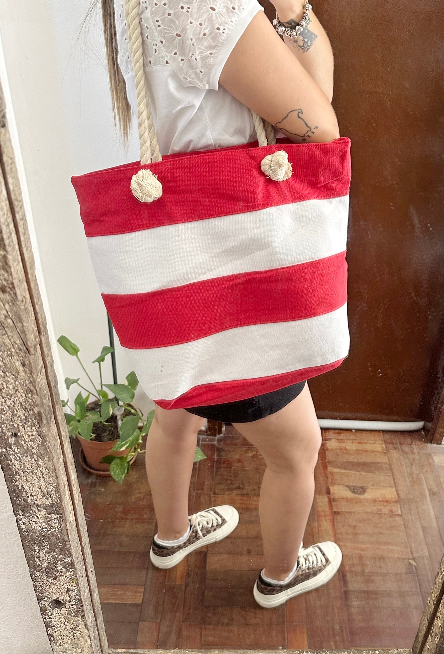 Bolso playero rojo