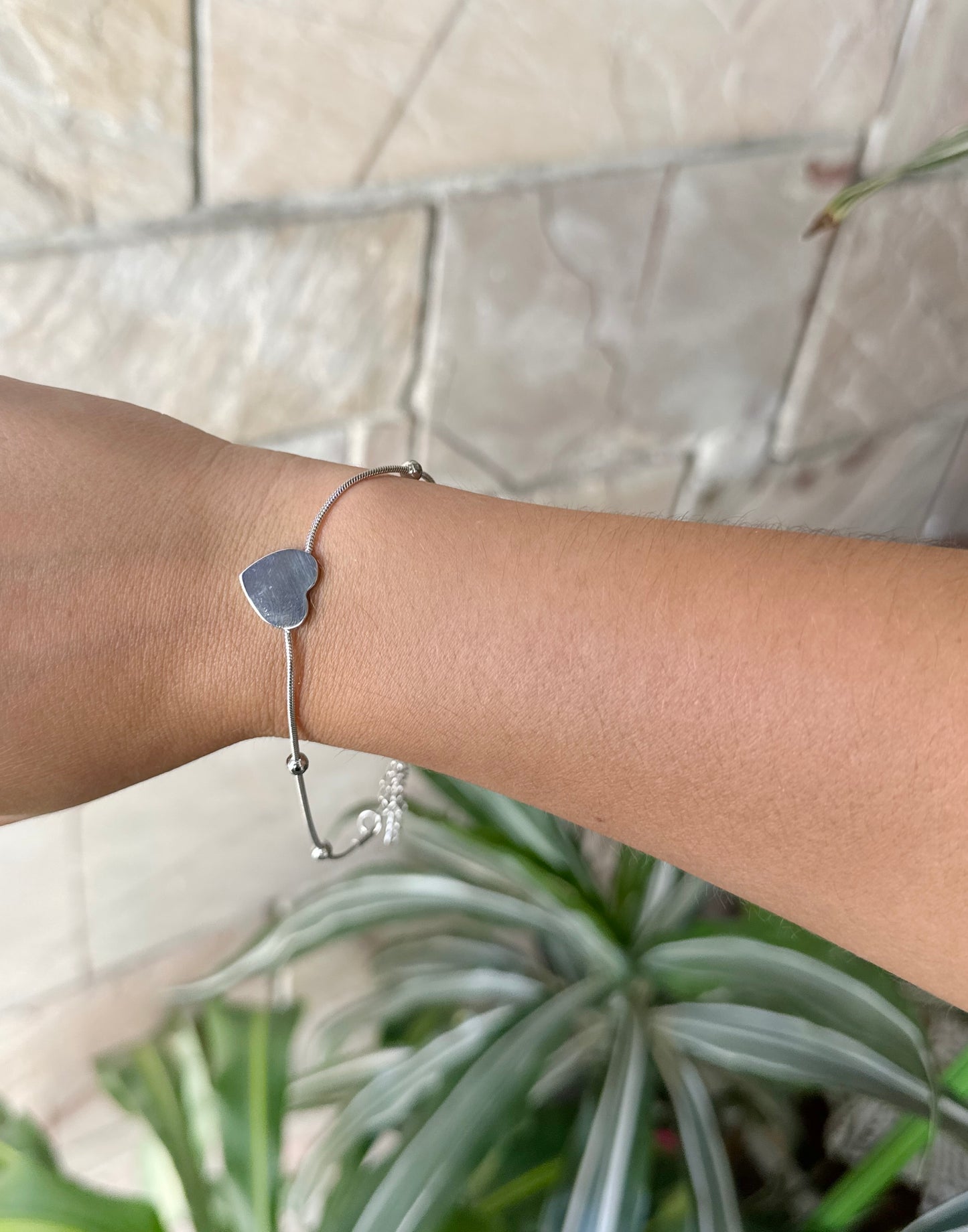 Pulsera corazón chato