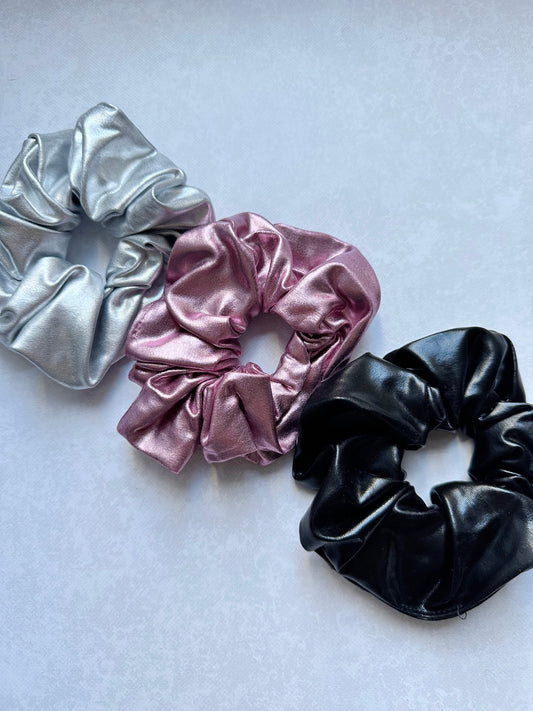 Scrunchies metalizadas